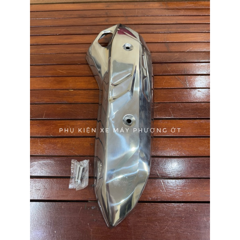 Phụ kiện xe AB Air Blade 2020-2021 ốp bô inox - Ốp pô inox xe AB Air Blade đời 2020-2021 bảo vệ, tra