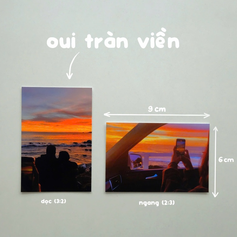 IN ẢNH THEO YÊU CẦU - Giấy lụa nhám Film Cao cấp  - Khung TRÀN VIỀN CHẤT LƯỢNG CAO Size 6X9, siêu giữ màu