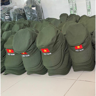 Mũ lưỡi trai đầu bằng sao việt nam, nón kết thêu đồng phục