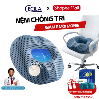 Gối lót ghế ngồi chống trĩ CECILA Gối Nệm Y Tế chất liệu cao su non giảm ê mỏi mông, đau xương cụt cho dân văn phòng