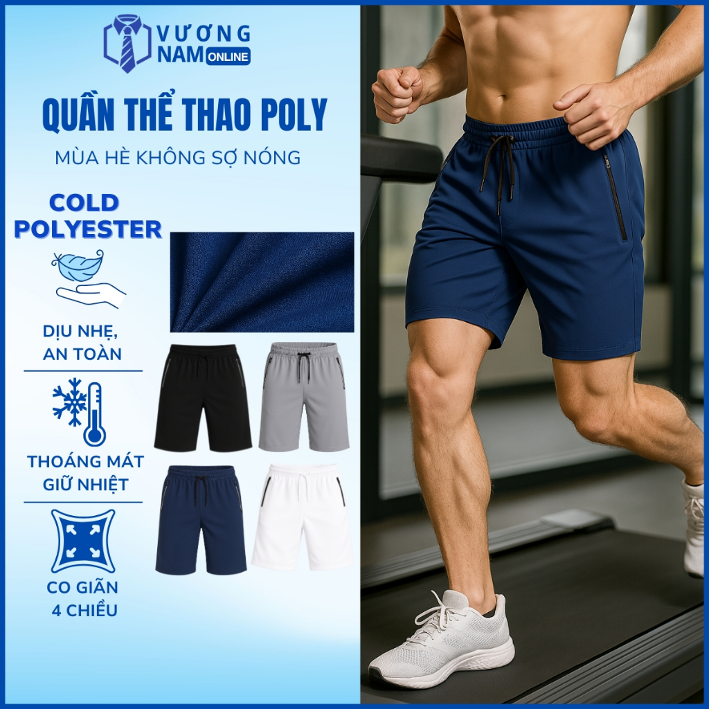 Quần thể thao nam đẹp mặc nhà ngắn vải thun lạnh co giãn 4 chiều VNO59