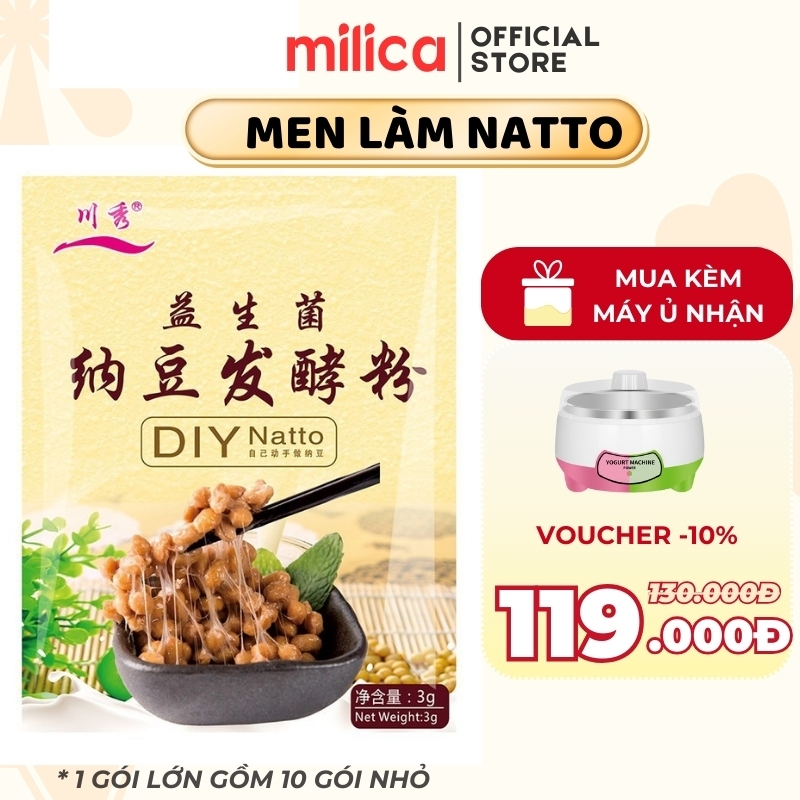 Men làm Natto Nhật, bột lên men đậu tương Chuanxiu làm natto đơn giản, 1 gói lớn chứa 10 gói nhỏ