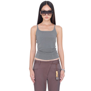 Áo thun 2 dây nữ ráp vải viền dập nổi - BEUTER WMNS Sage Tank Top - Green