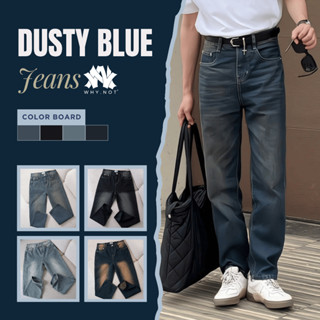 [CÓ BIGSIZE- Quần Jean Nam WHY.NOT DUSTY BLUE JEANS- Quần Jeans Ống Suông Nam WHY NOT - Quần Bò Nam