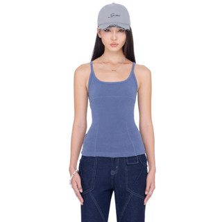 Áo thun 2 dây nữ ráp vải viền dập nổi - BEUTER WMNS Steel Tank Top - Blue