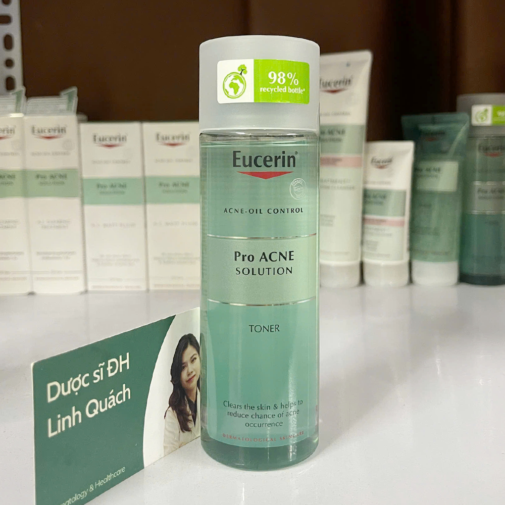 Toner Eucerin Pro Acne Solution Toner cho Da Mụn - Nước Hoa Hồng Eucerin Proacne Cân Bằng Cho Da Dầu