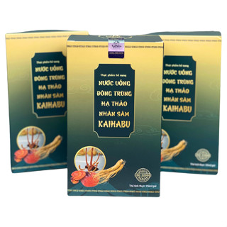 Combo 3 hộp Nước Đông trùng hạ thảo nhân sâm KaiHabu tốt cho sức khỏe, hộp 10 gói, mỗi gói 25 ml