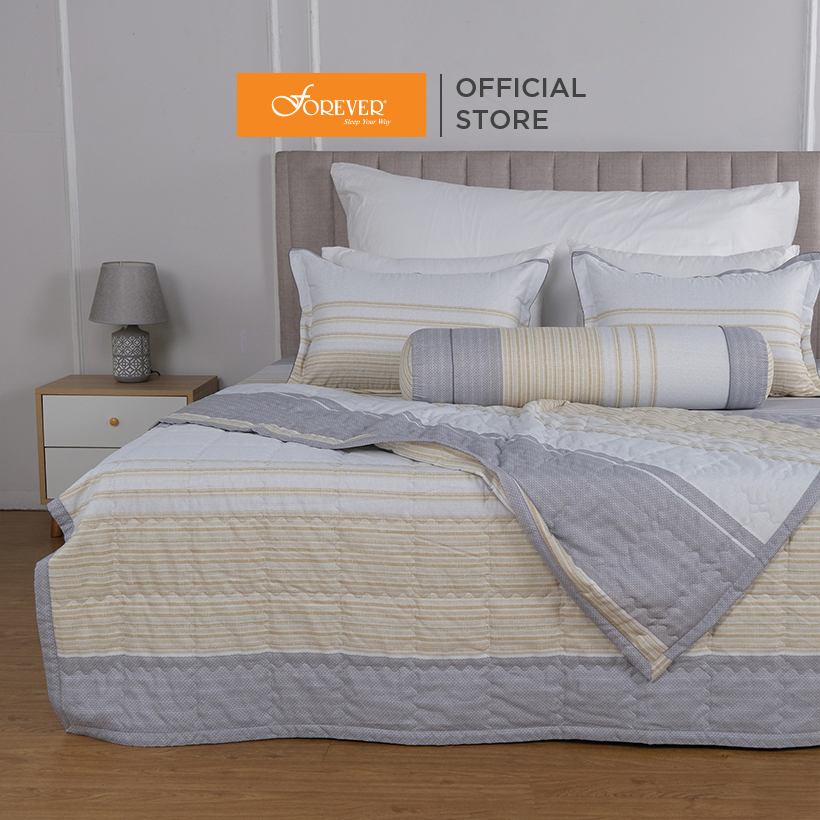 Bộ ga chun mỏng chăn hè 4 món FOREVER Elegant H173 100% Tencel kháng khuẩn, mềm mại