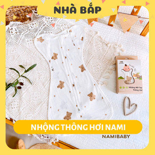 Nhộng chũn thông hơi cho bé NAMI, khóa 2 chiều, nhộng thông khí thoáng mềm mát - Nhà Bắp Store