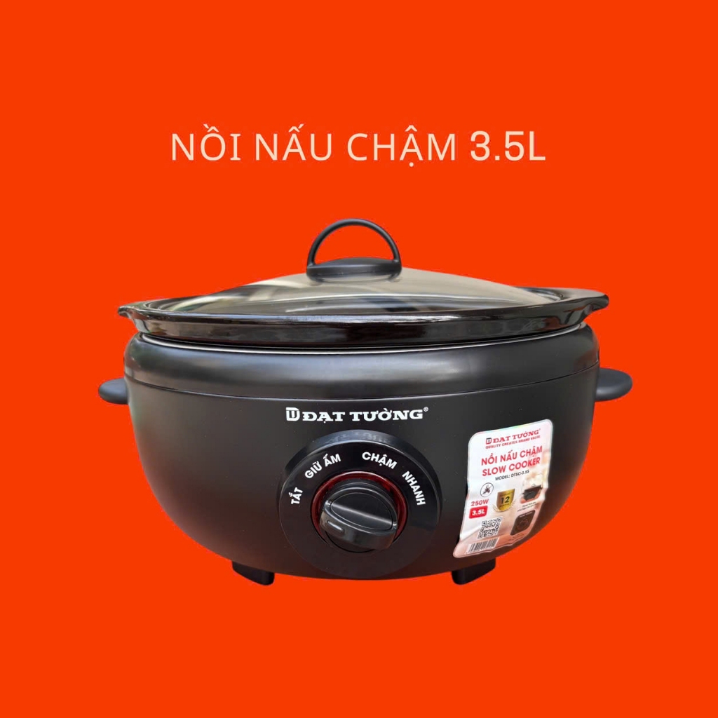 Nồi Nấu Chậm Đa Năng Đạt Tường dòng cao cấp 3.5L| Ruột Sứ Tự Nhiên | Giữ Ấm - Hầm - Kho Ngon - chính hãng. - sian shop