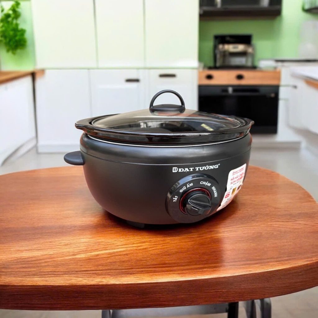 Nồi Nấu Chậm Đa Năng Đạt Tường dòng cao cấp 3.5L| Ruột Sứ Tự Nhiên | Giữ Ấm - Hầm - Kho Chuẩn Ngon - hàng chính hãng.