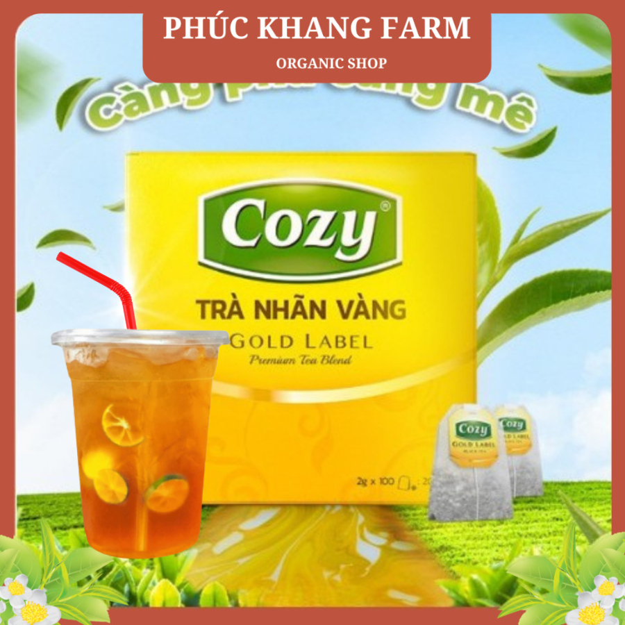 Trà Đen Nhãn Vàng Cozy 100 Túi Lọc Rời ,Pha Trà Chanh, Trà Tắc,Trà Chanh Giã Tay, Trà Tắc Cozy