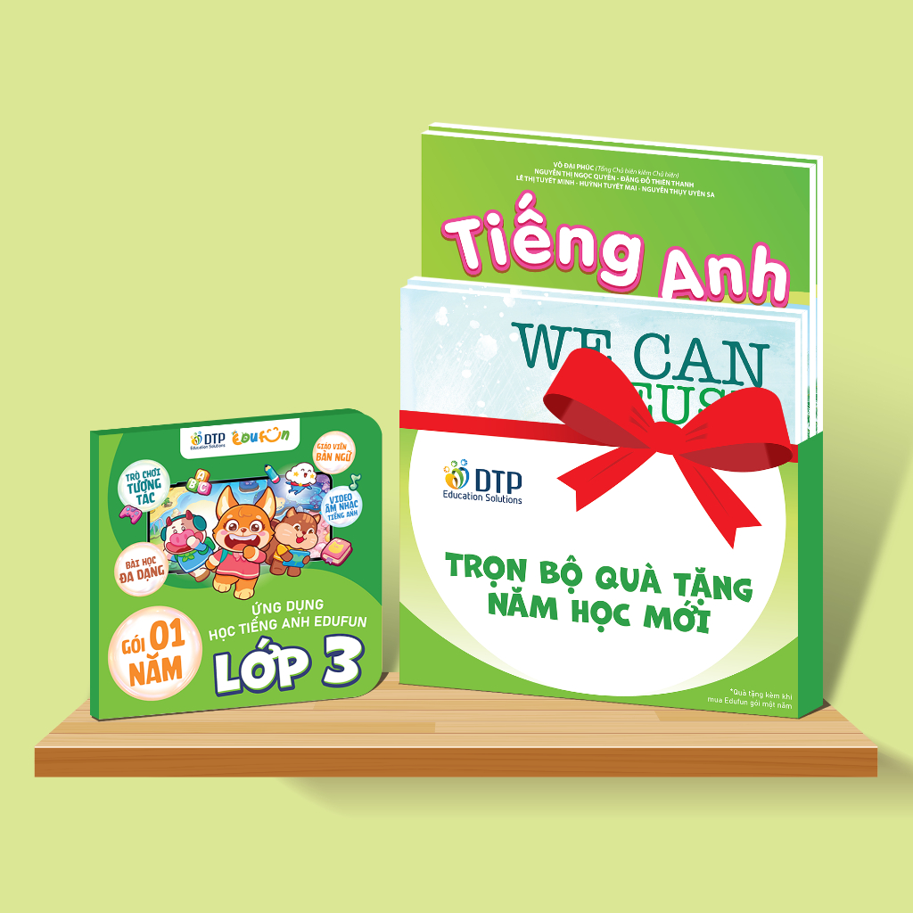 E-voucher - Gói Edufun Premium lớp 3 + [Bộ quà tặng SGK i-Learn smart start + 2 truyện đọc] - Dtpboo
