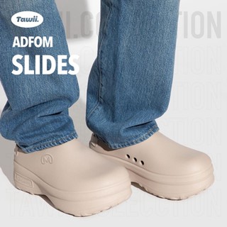 Tawii Dép bánh mì đế cao 5cm Dép bít mũi Nữ Chống Trượt giày sục 5 Màu Dép sục nữ