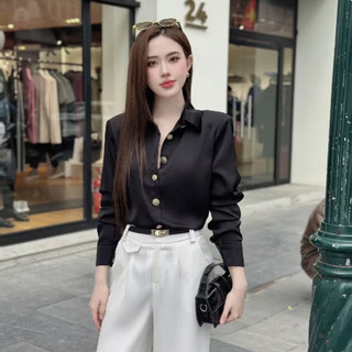 Sơ mi nữ cao cấp- chất lụa nhật dày dặn ( ảnh thật cận chất)