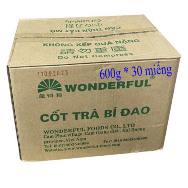 Thùng 30 gói Cốt trà bí đao Wonderful - cốt bí đao túi 600g