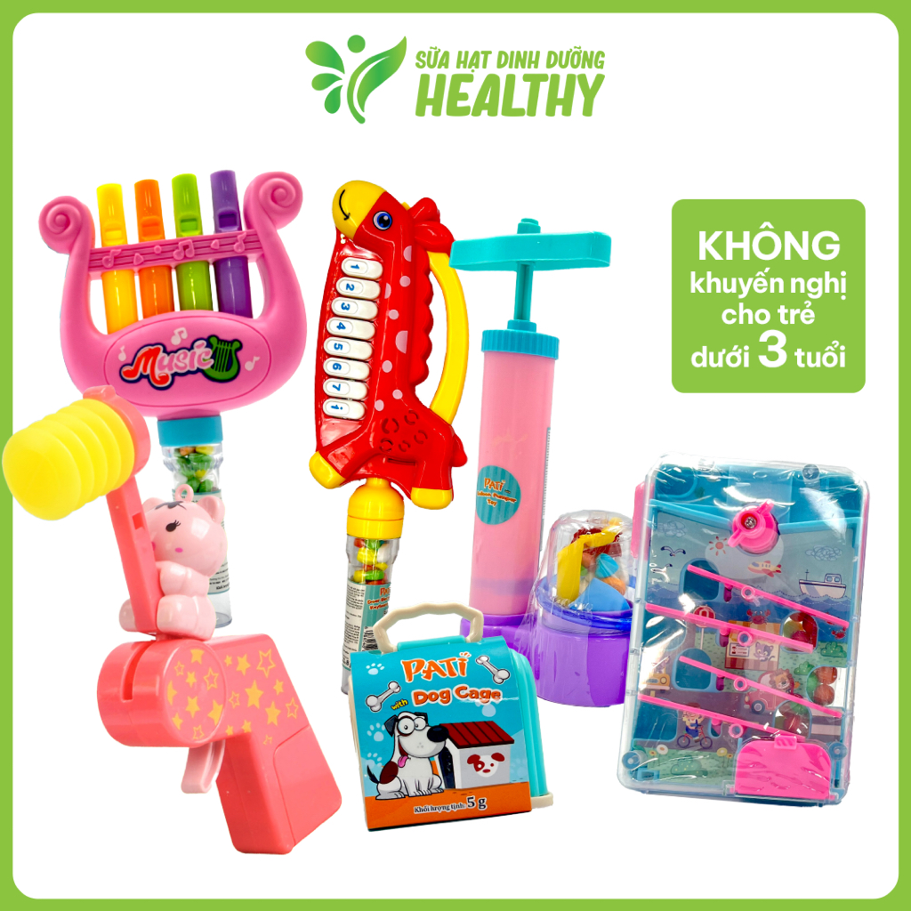 [MUA 5 CÂY KẸO ĐỒ CHƠI TẶNG 3 CÂY] Kẹo Đồ Chơi PATI dành cho trẻ em các loại vui nhộn đa dạng nhiều 