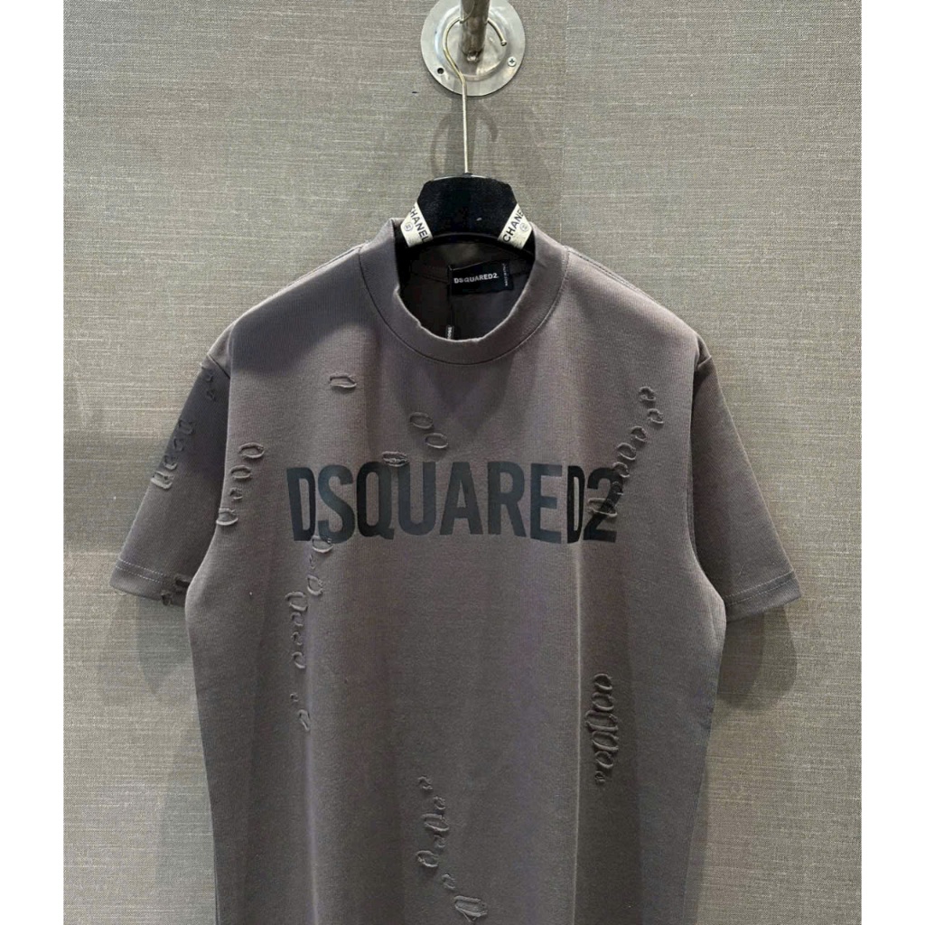 Áo phông nam nữ Premium Cotton DSQ rách in chữ Dsquared2  trước ngực chất cotton dày dặn cao cấp mới nhất 2025 | BigBuy360 - bigbuy360.vn