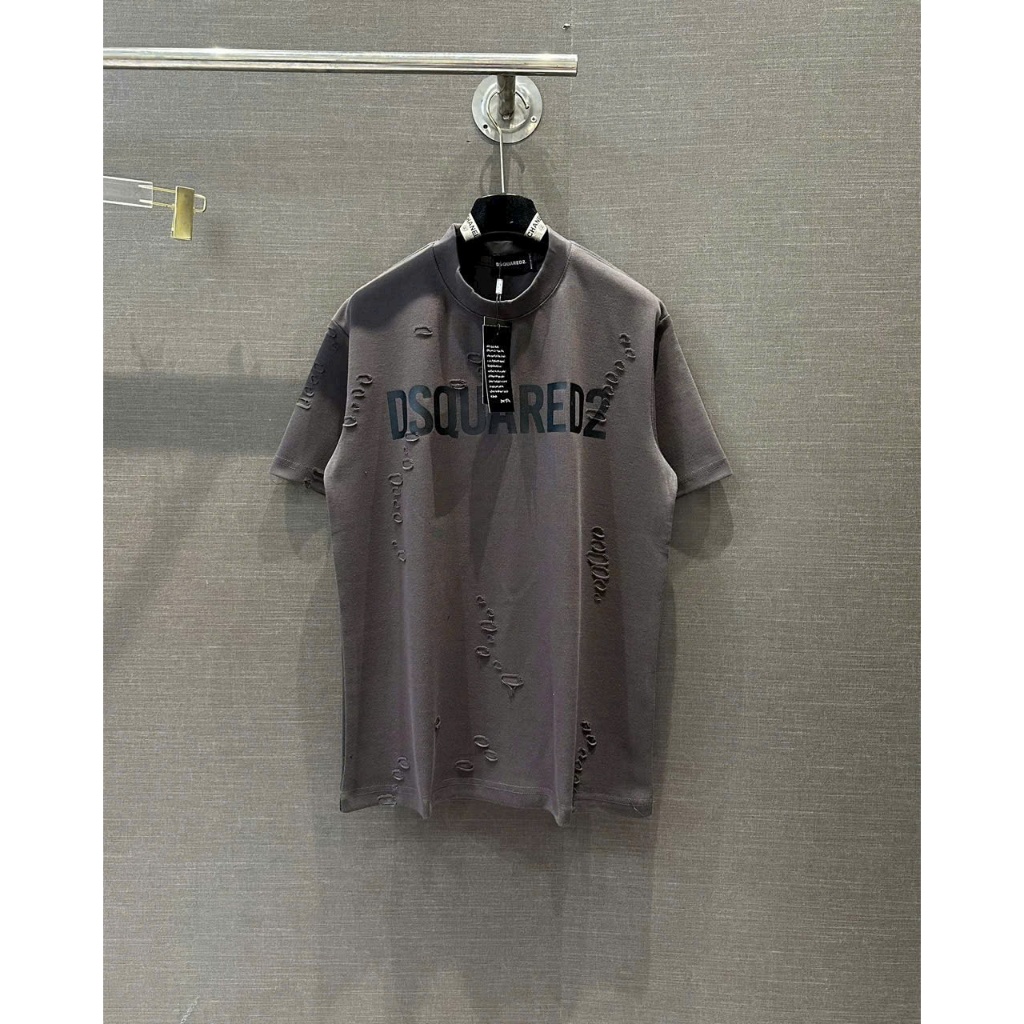 Áo phông nam nữ Premium Cotton DSQ rách in chữ Dsquared2  trước ngực chất cotton dày dặn cao cấp mới nhất 2025 | BigBuy360 - bigbuy360.vn