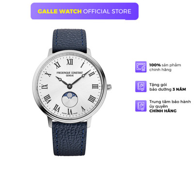 Đồng Hồ Nam Frédérique Constant FC-206RS3S6 Moonphase dây da đeo tay cao cấp, chính hãng Thụy Sĩ