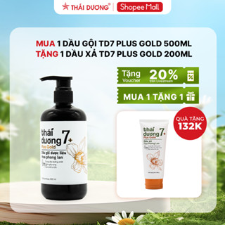 [SALE  10-10 ]  Mua Dầu gội Thái Dương 7 Plus Gold 500ml Tặng Dầu xả Thái Dương 7 plus gold 200ML-Sao Thái Dương
