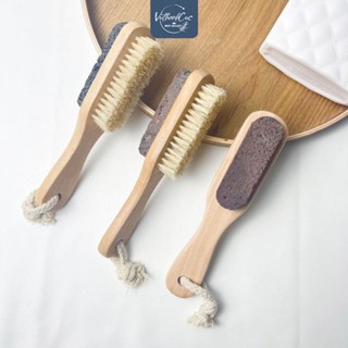  Bàn Chải Chà Chân 2in1: Tẩy Tế Bào Chết & Đá Bọt Mềm Mịn Gót Chân | Loại Bỏ Da Khô Chai Sần 