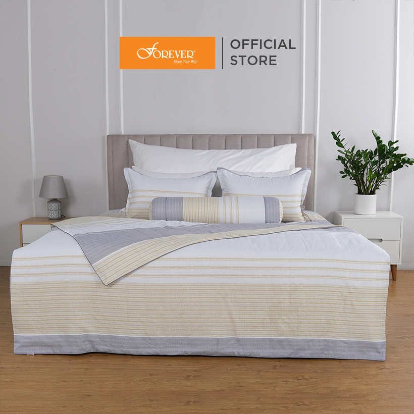 Bộ chăn ga gối chần bông 4 món FOREVER Elegant H173 100% Tencel kháng khuẩn, mềm mại