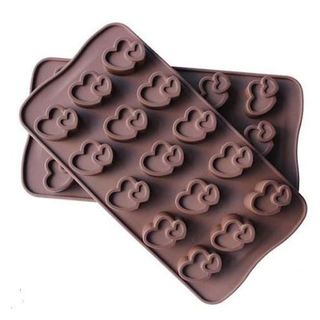 Khuôn đổ socola tim đôi ,tim lốc xoáy, tim giọt nước, tim 10v- khuôn silicon đổ scl tim các hình