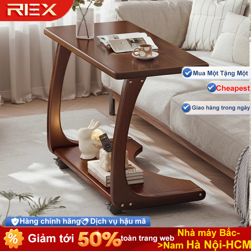 REX bàn sofa phòng khách bàn cà phê Gỗ Tự Nhiên Di Động Có Bánh Xe - Tủ Đầu Giường Đa Năng Kệ Phòng 