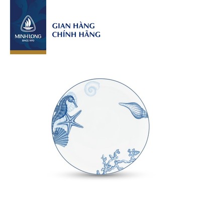 Tô, Dĩa Sứ Cao Cấp Minh Long - Timeless - Đại Dương - Men Trắng Bóng
