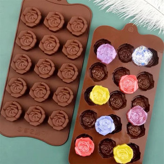 Khuôn đổ socola 15 hoa hồng