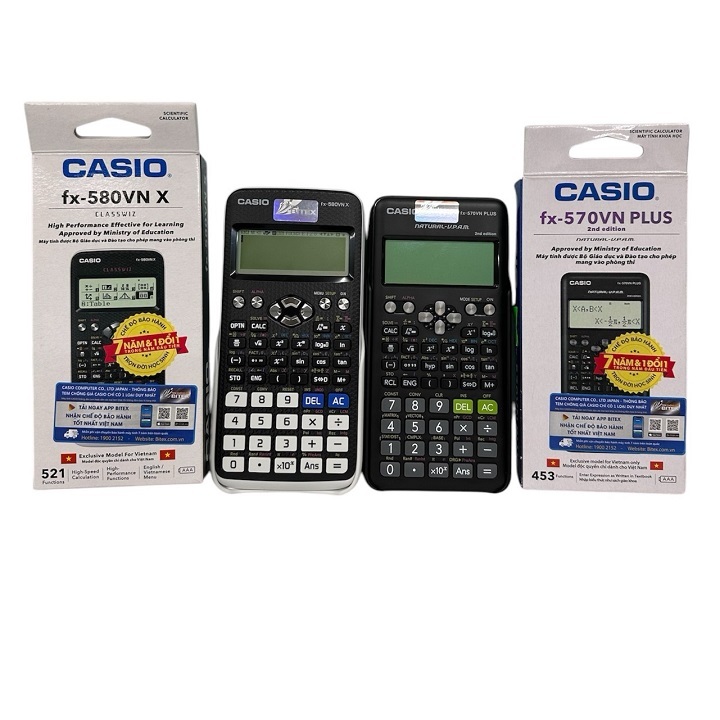 Máy tính thông minh Casio Thái Lan FX 570VN Pluss/ FX580VN X bảo hành 7 năm