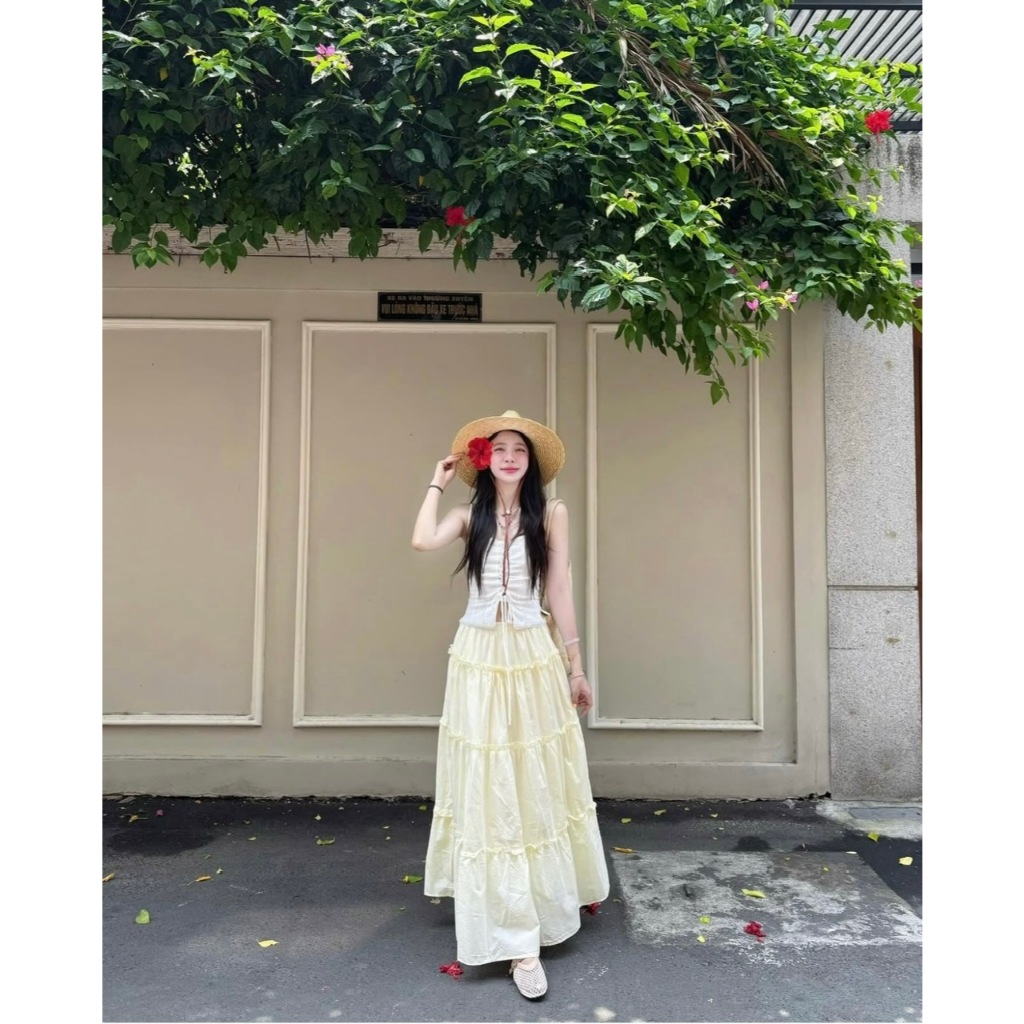 Chân váy bèo tầng dáng dài mùa hè chất xô mềm DORY SKIRT - DÀNH CHO NỮ | BigBuy360 - bigbuy360.vn