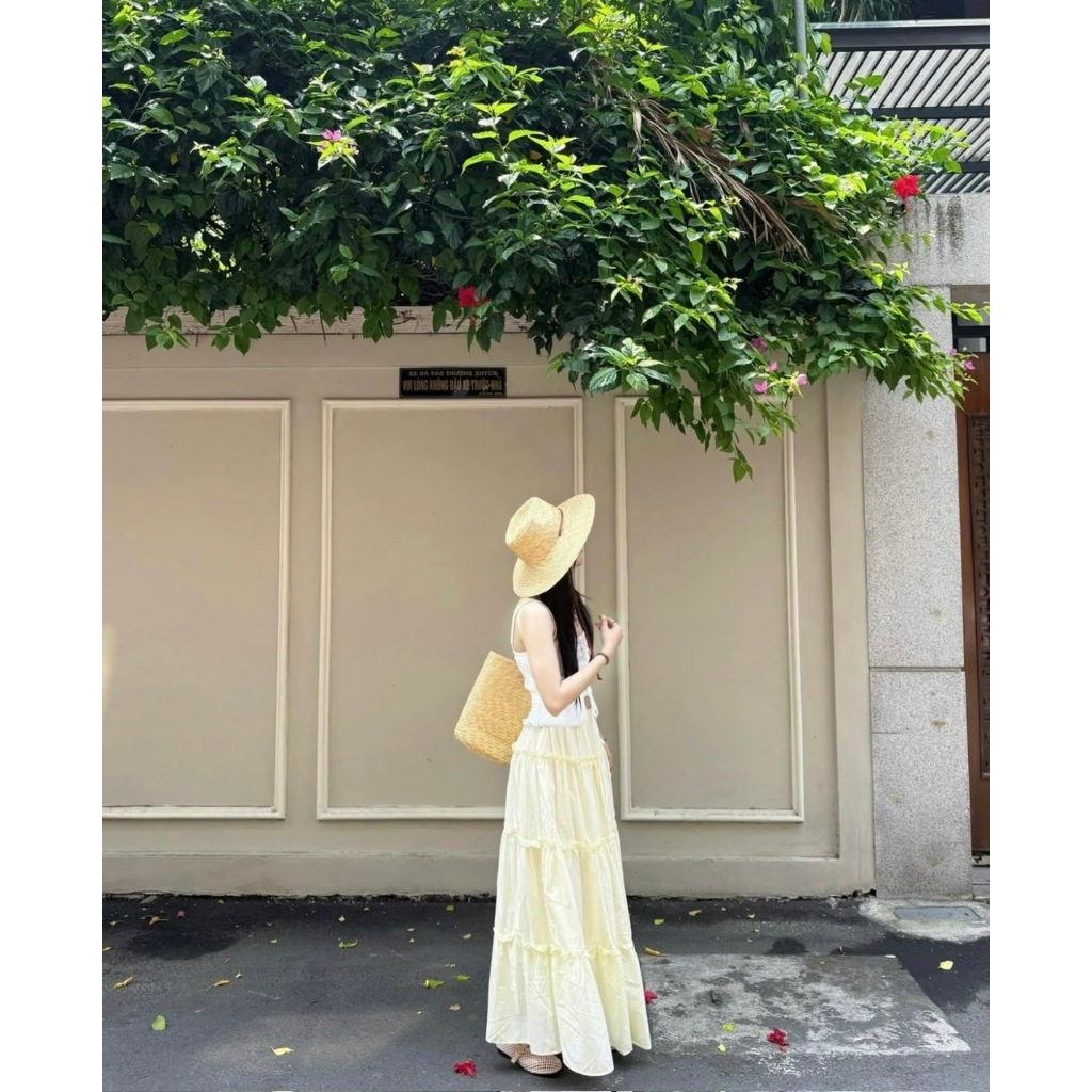 Chân váy bèo tầng dáng dài mùa hè chất xô mềm DORY SKIRT - DÀNH CHO NỮ | BigBuy360 - bigbuy360.vn