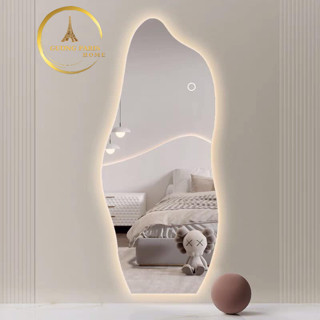  Gương Decor Home Toàn Thân Hình Hạt Đậu Đèn Led Cao Cấp Nhiều Kích Thước Đầy Đủ Đế Gỗ Và Phụ KIện  