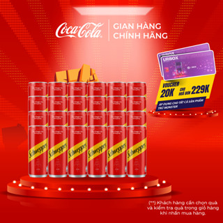 Lốc 24 Lon Nước Soda Vị Gừng Giải Khát Schweppes Ginger Ale 320ml/Lon Coca-Cola Official Store