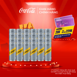 Lốc 24 Lon Nước Soda Giải Khát Schweppes Soda Sleek 320ml/Lon Coca-Cola Official Store
