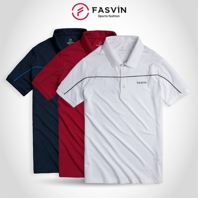 Áo thun nam cổ bẻ thể thao Fasvin PL21454.HN vải thun cao cấp mềm mát co giãn tốt