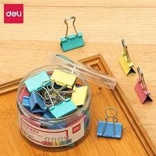 Kẹp bướm màu 32mm Deli - 8553
