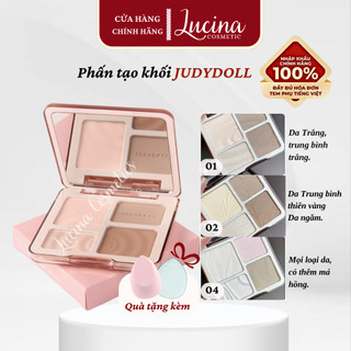  Phấn bắt sáng tạo khối 4 ô JUDYDOLL Highlight Tự nhiên Lâu trôi Chống nước 9g LUCINA COSMETICS 