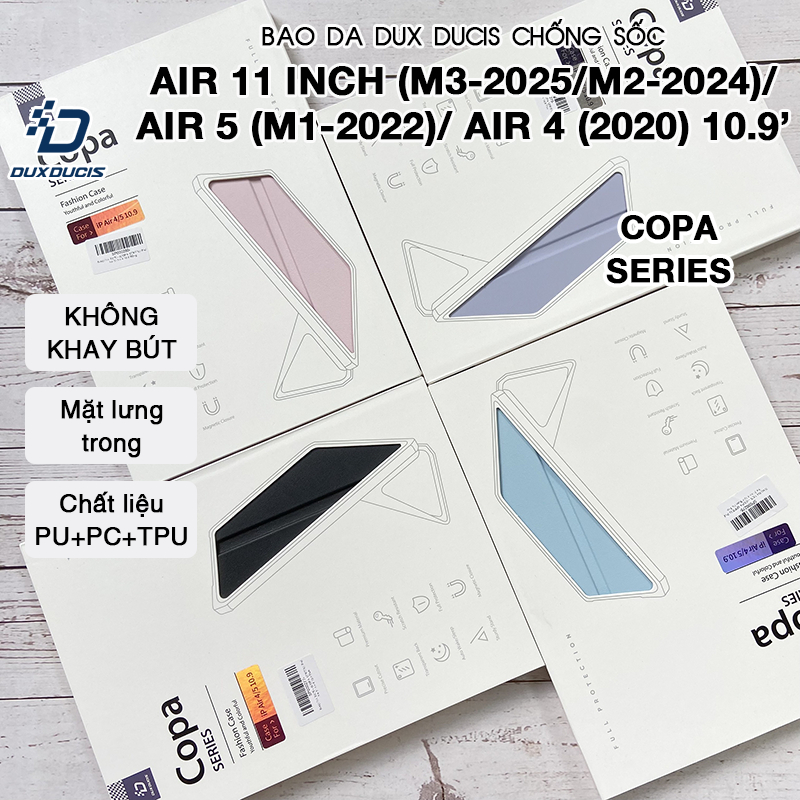 Bao da DUX DUCIS iPad Air 11 inch (M3-2025/M2-2024)/ Air 5 (M1-2022)/ Air 4 (2020) 10.9' (COPA SERIE