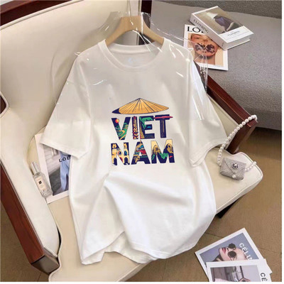 Áo phông nữ dáng rộng NA03 Việt Nam nón lá,cờ đỏ chất thun cotton Loza G0311