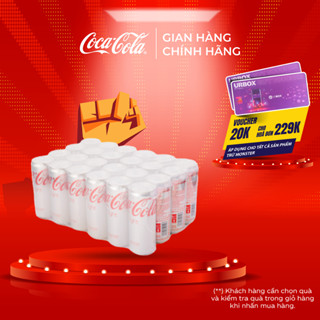 Lốc 24 Lon Nước Giải Khát Không Đường Coca-Cola Light Lon 320ml/Lon Coca-Cola Official Store