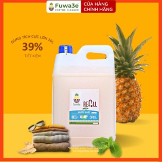 [Can10L] Nước giặt hữu cơ Fuwa3e 10L enzyme sinh học dứa hương cam/ bạc hà- giặt đồ lót, đồ trẻ em