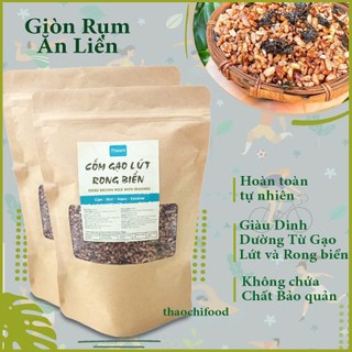   Không dầu  Cốm gạo lứt sấy - Gạo lức sấy rong biển thơm ngon Eatclean Giảm cân Ăn Kiêng Keto 