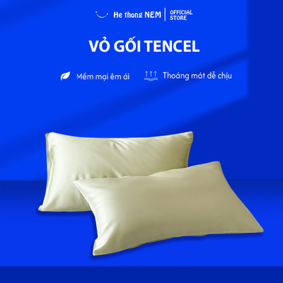 Bao gối nằm He thong NEM cao cấp Vỏ áo bao gối 40x60 50x70cm lụa tencel 60s nằm ngủ mát
