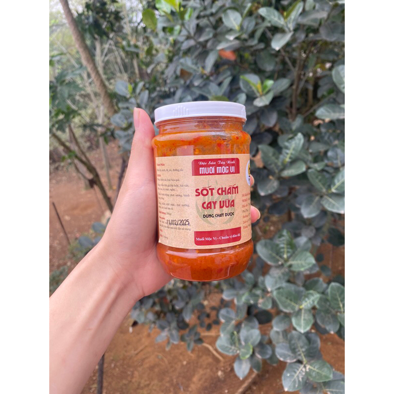  Siêu ngon   sốt chấm cay vừa-siêu cay  Sốt chấm Mộc Vị food,sốt muối tây ninh,Muối cay te dai,Muoi chu hai  500gr 