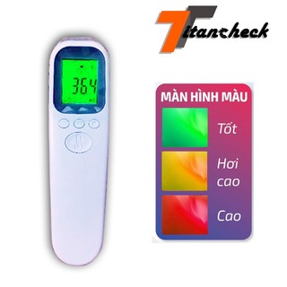 Nhiệt kế hồng ngoại đo trán chính hãng Titancheck + tặng thêm miếng dán hạ nhiệt