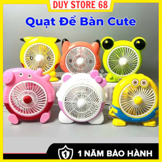 Quạt để bàn văn phòng M3 Cute, để giường cho trẻ em hình thú cắm điện quạt mini bền đẹp gió mạnh, tiết kiệm điện