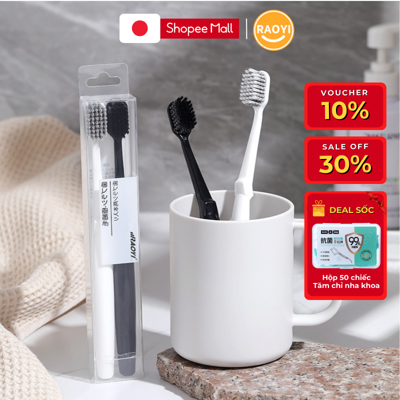 Bàn chải đánh răng Nhật dòng chuyên bảo vệ nướu Raoyi R7688 (hộp 2 chiếc)